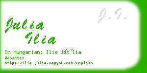 julia ilia business card